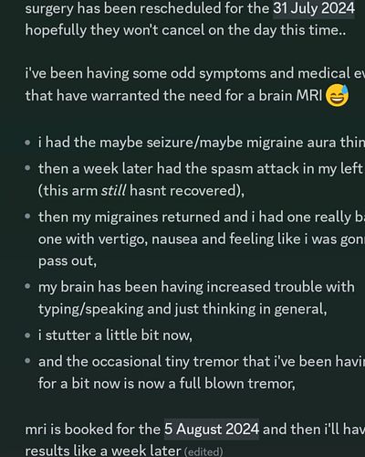 the latest updates to my #chronicillness saga. if the surgery goes ahead as planned this time, we will be off stream for a we...
