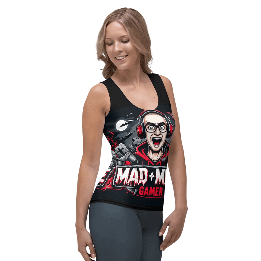 Spooky Gamer Vibes All-Over Print Tank Top product image (4)