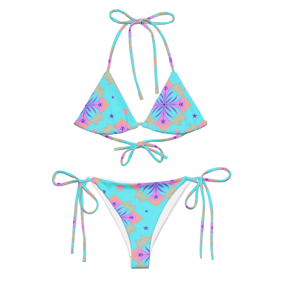 Pretty Pastel Bow Pattern String Bikini product image (8)