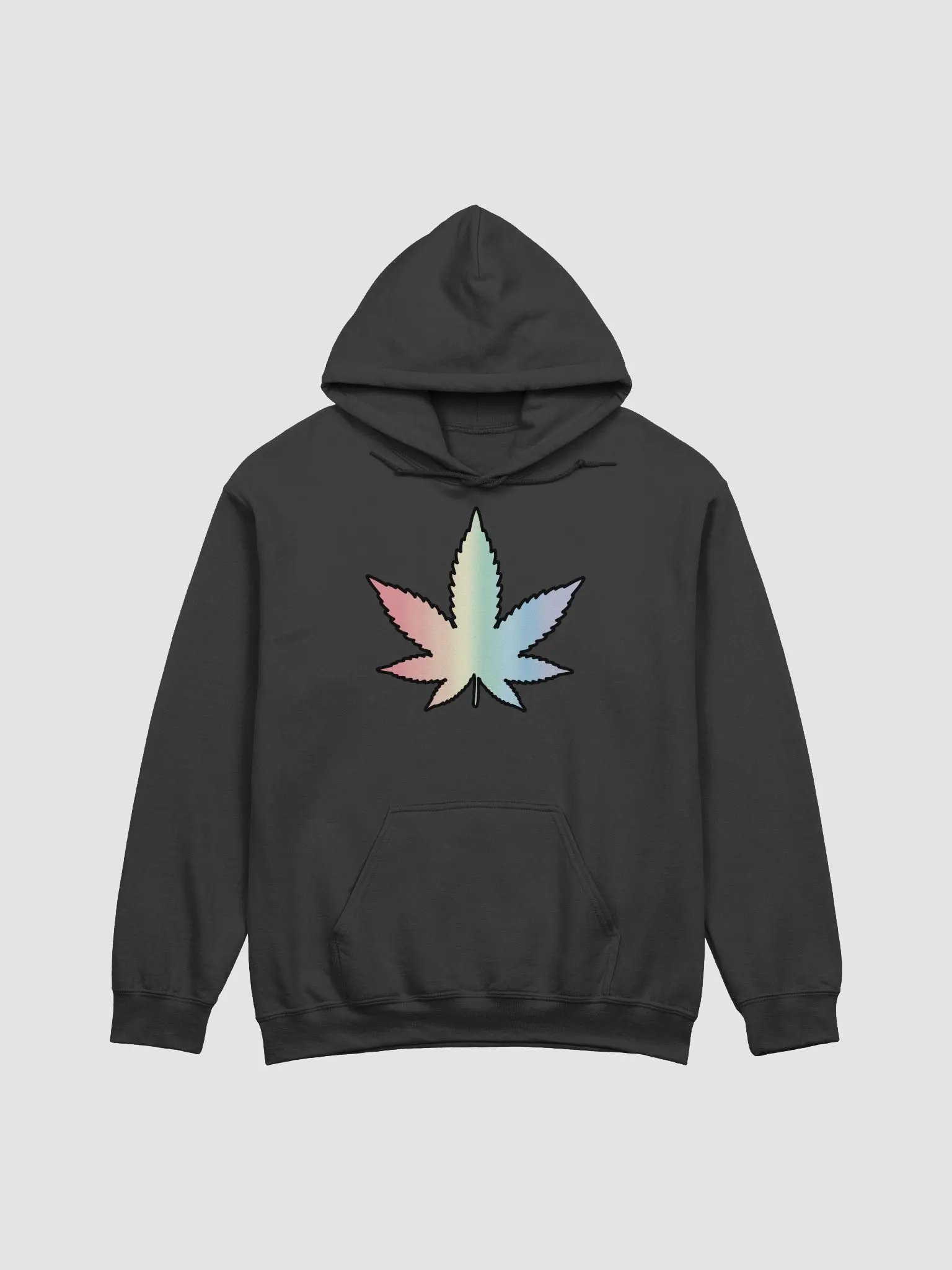 Pastel Rainbow Weed Leaf Hoodie product image (1)