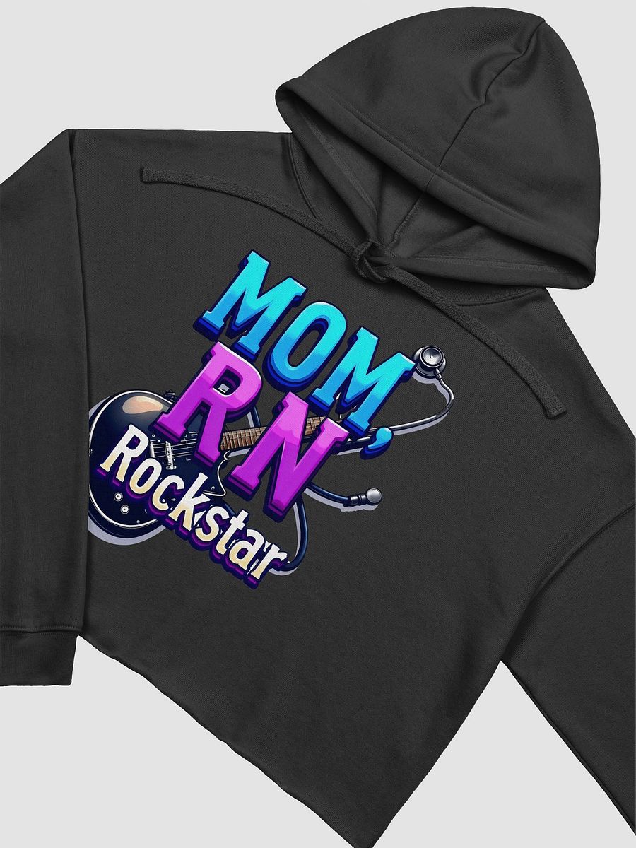 Rockstar, RN, mom, guitar Tribute Crop Hoodie product image (25)