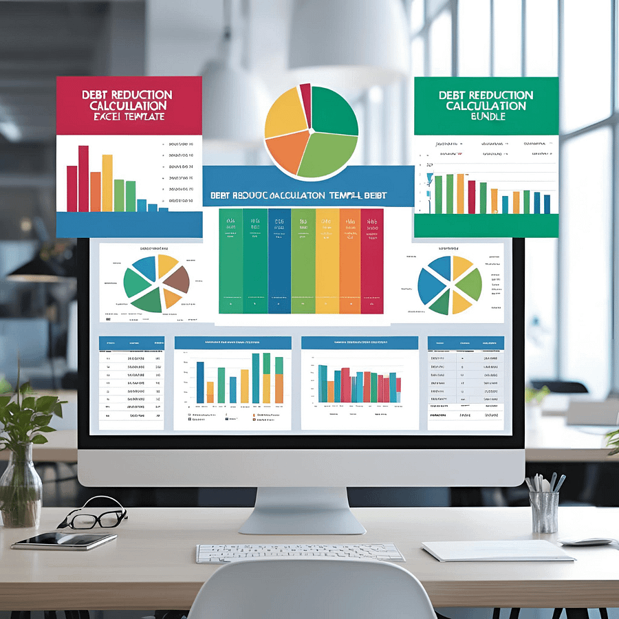 Debt Reduction Calculation Excel Template Bundle product image (1)
