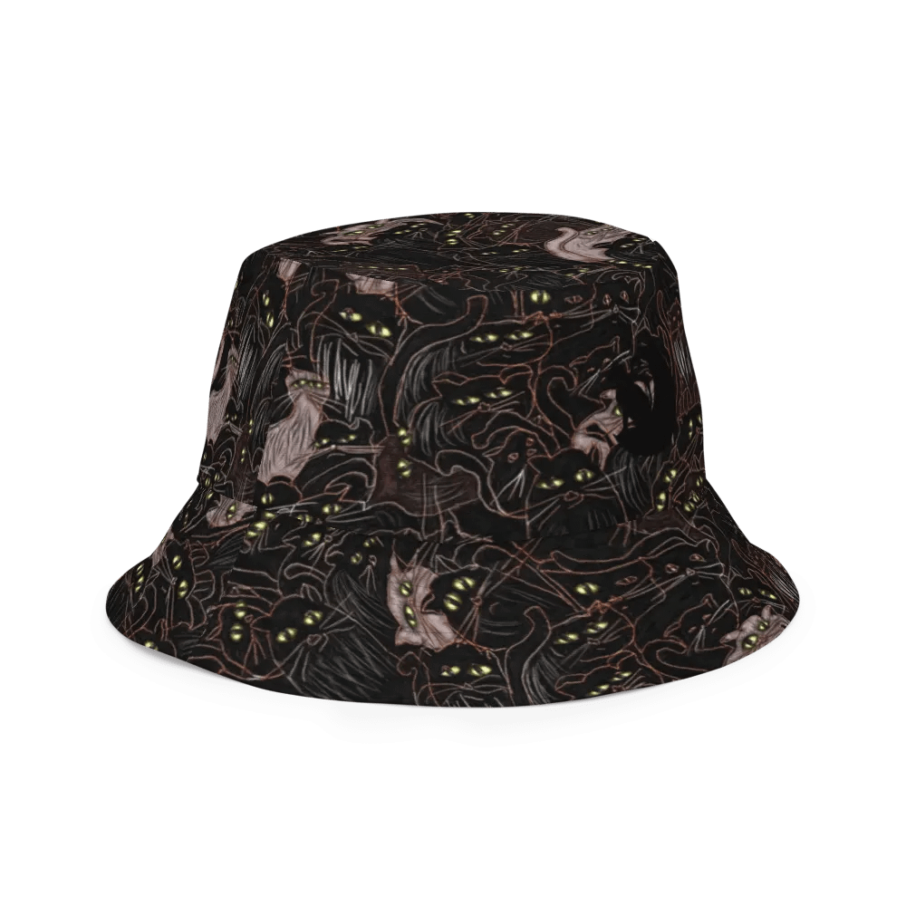 Abstract and Black Cats Bucket Hat product image (4)