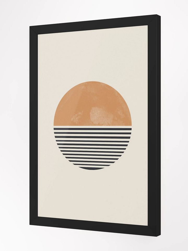 Sunset Stripes Framed Poster | Modern Wall Art to Brighten Your Space product image (2)