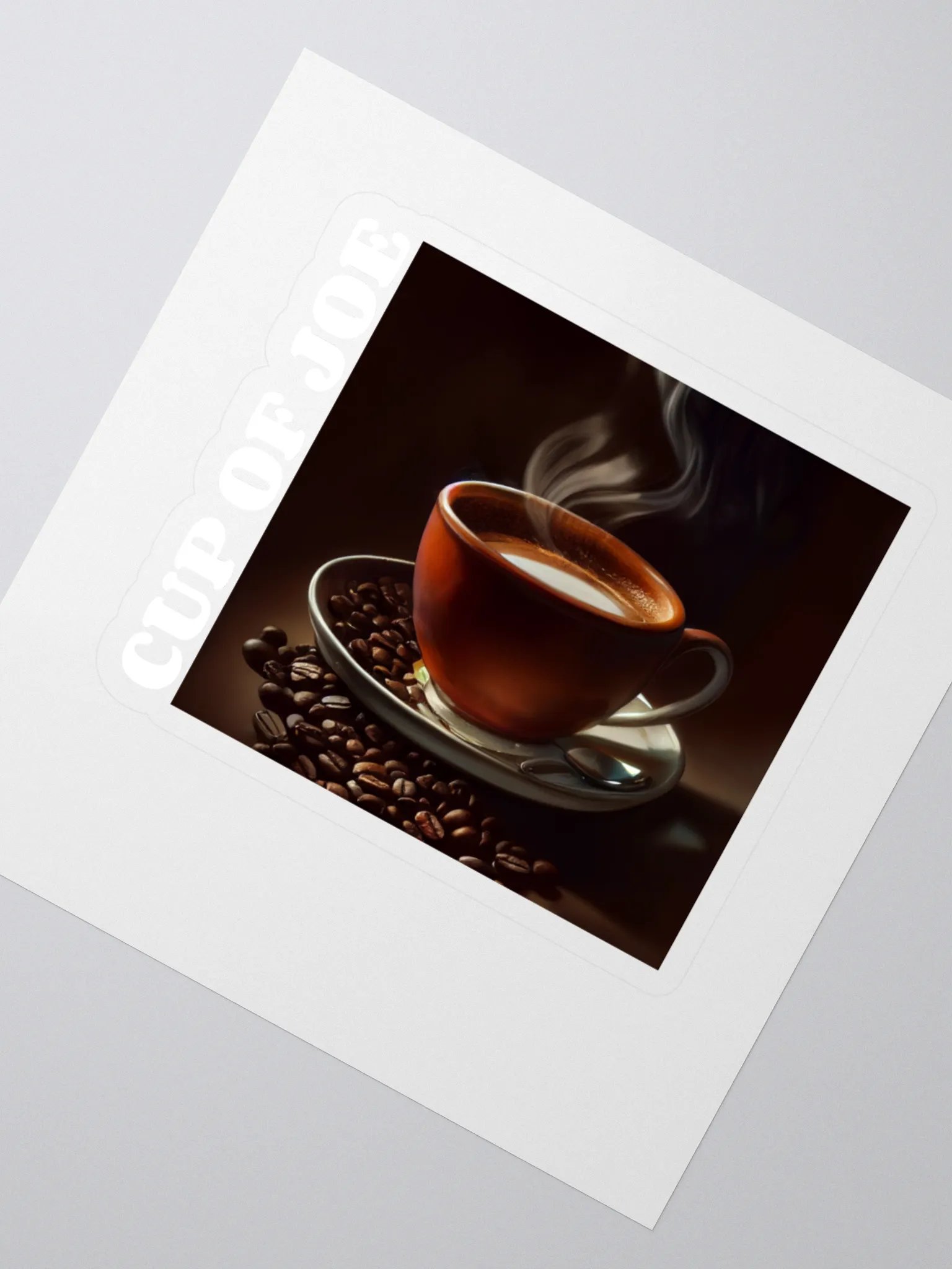 Steaming Cup of Joe Kiss Cut Stickers product image (2)