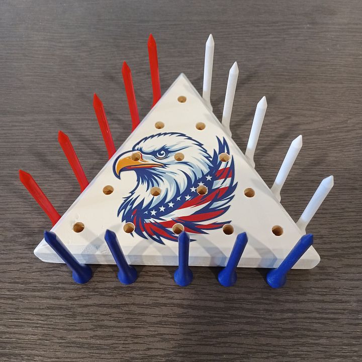 American Bald Eagle / Flag - Triangle Peg Game product image (2)