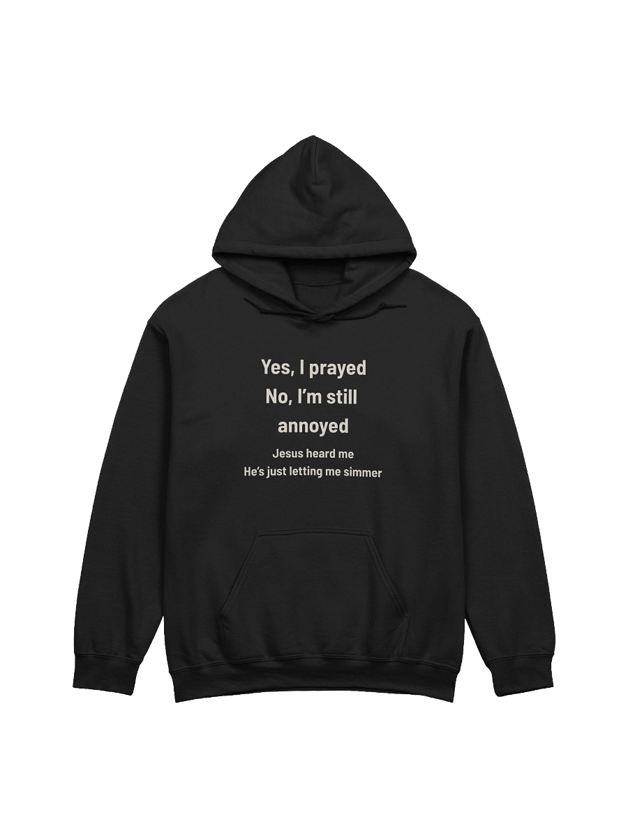 Yes, I Prayed — No, I’m Still Annoyed | Funny Faith Hoodie for the Spiritually Simmering product image (2)