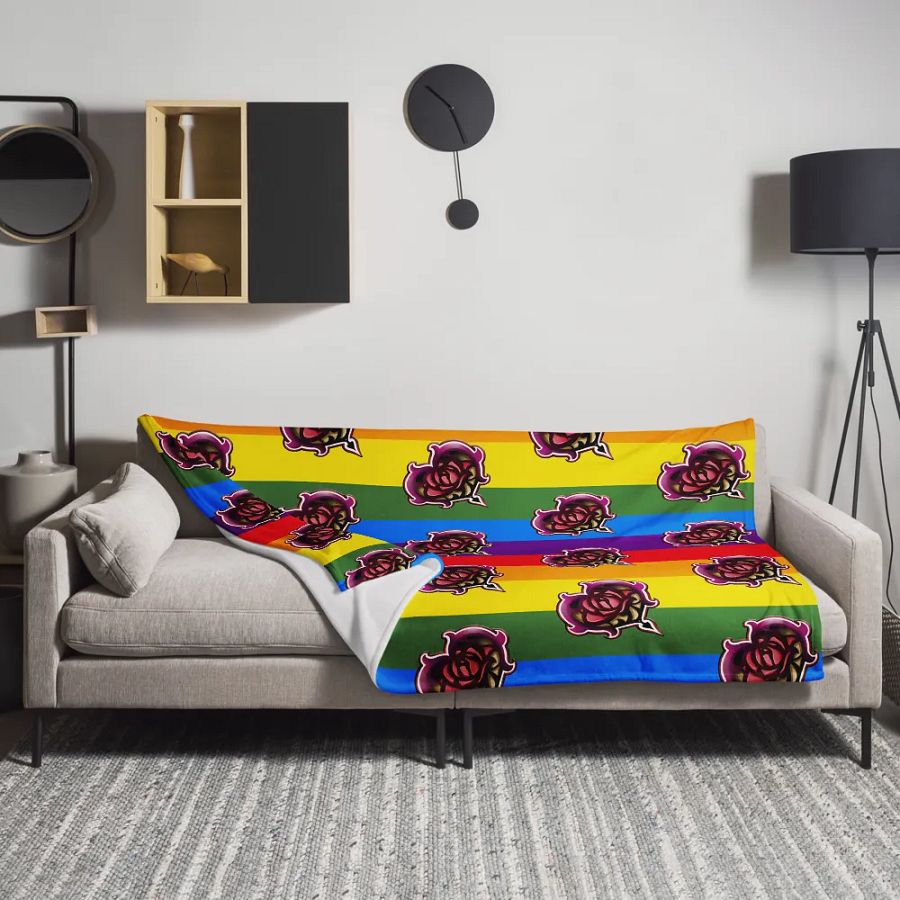 Zagarose Rainbow Throw Blanket product image (11)