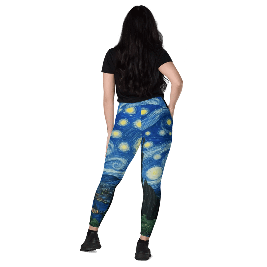 Leggings with Pockets – Starry Night Print for Dreamy & Artistic Style product image (12)