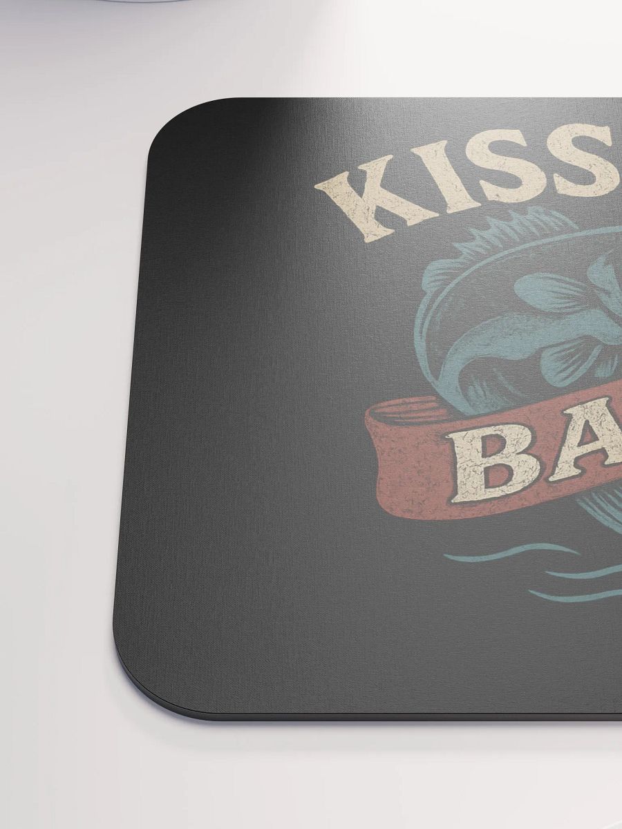 Kiss My Bass Mouse Pad – Vintage Fishing Humor Desk Decor product image (6)