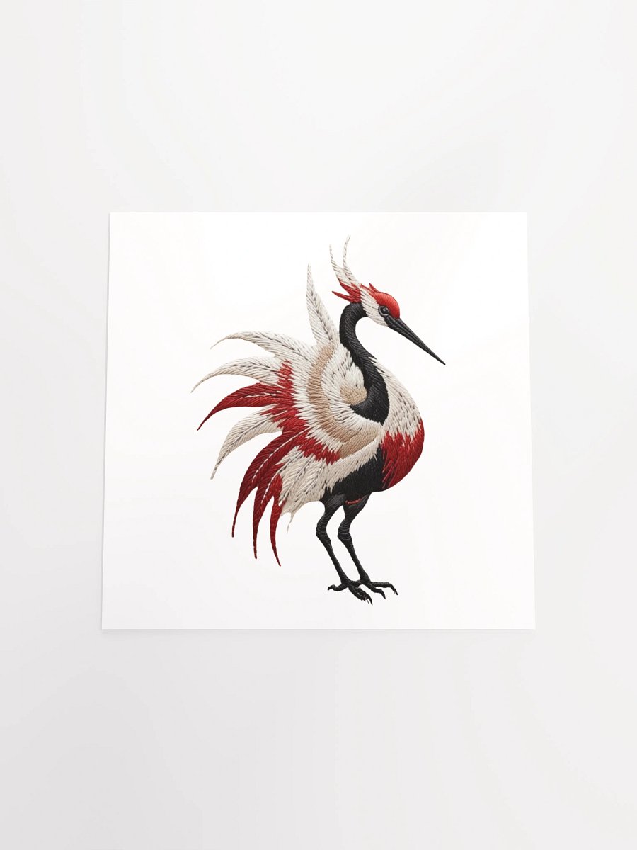 Elegant Crane Embroidery Poster product image (16)