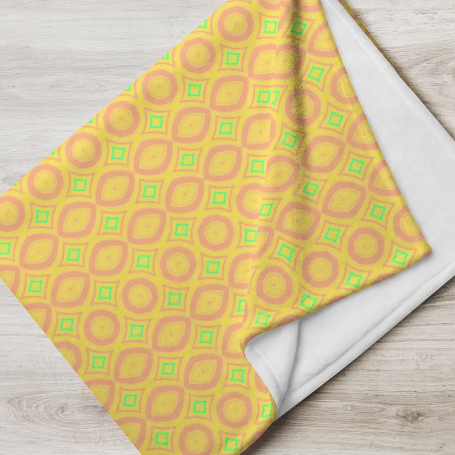 Abstract Yellow Diamonds Blanket product image (4)