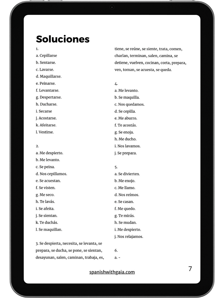 PDF REFLEXIVOS actividades + soluciones product image (2)