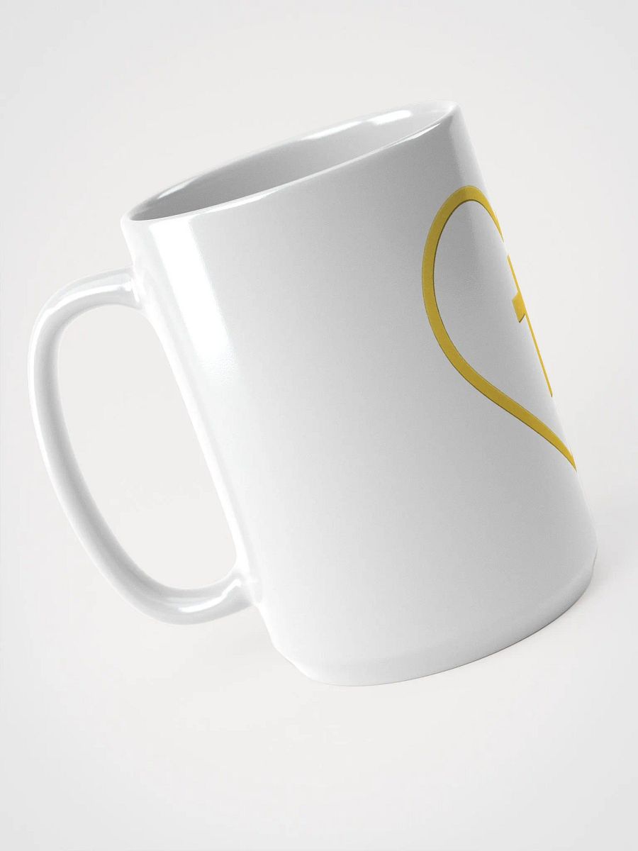 Vivid Heart Cross White Mug product image (3)