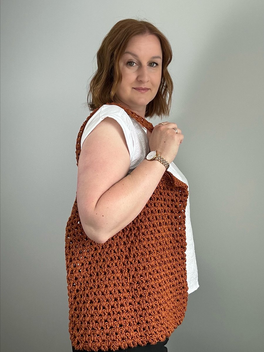 Lace Crochet Market Bag Pattern PDF Ebook - Mabel Market Bag - Eco Crochet Shopping Bag - Crochet Tote Bag product image (1)