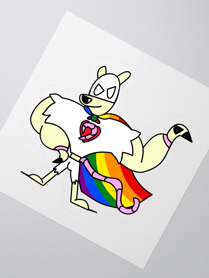 Superhomo! Vermili Gay White Variant Sticker! product image (2)