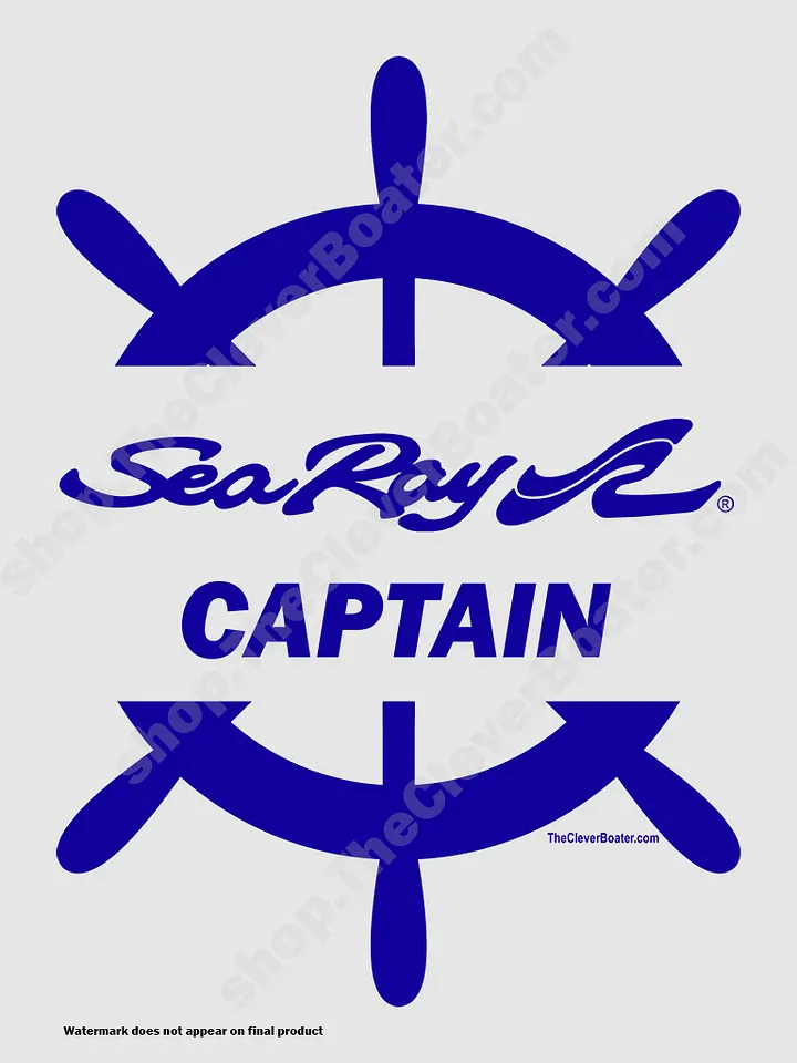 SeaRay Captain - T-Shirt - Light Shirt w/Blue Logo product image (2)