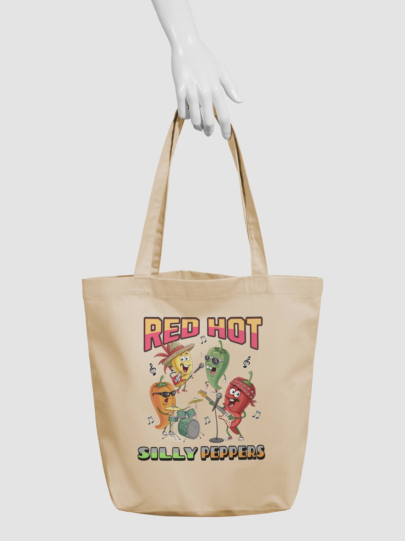 Red Hot Silly Peppers Eco-Friendly Tote Bag product image (6)