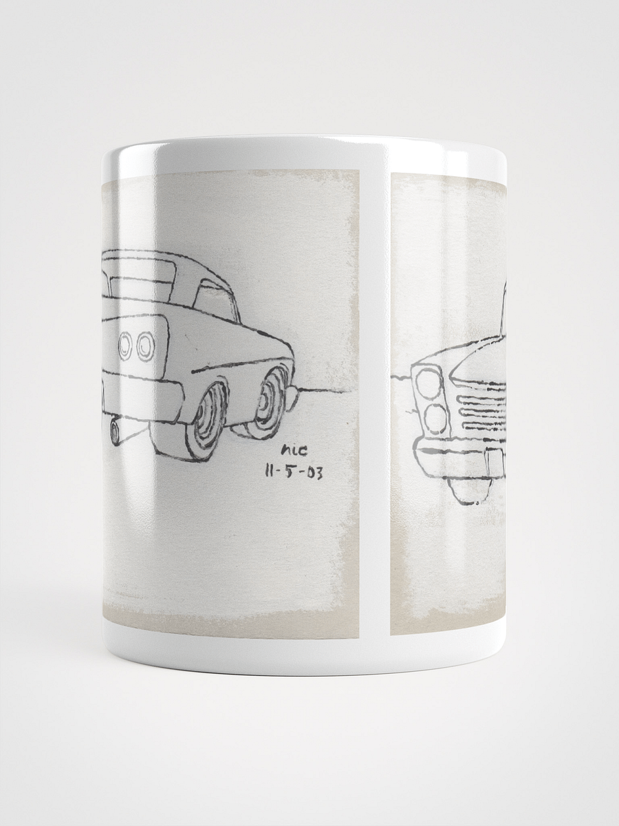 White Cars 1 & 2 on White Glossy Mug product image (5)