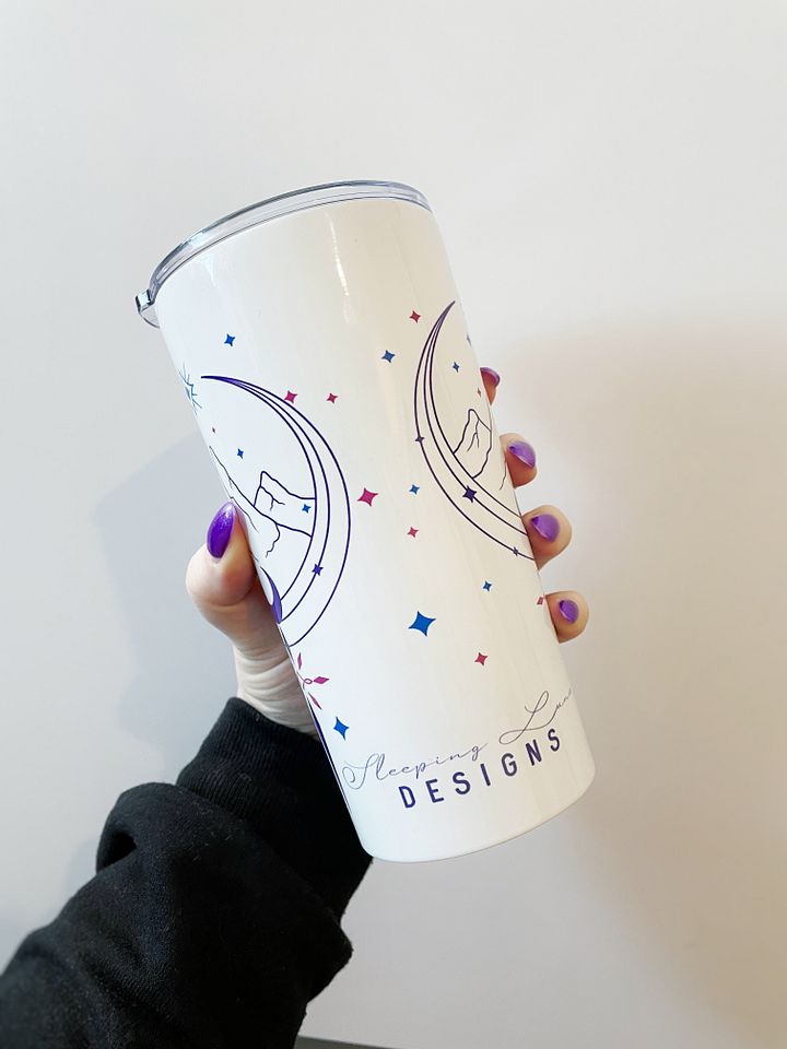 Pastel Mountain and Moon Travel Mug product image (2)