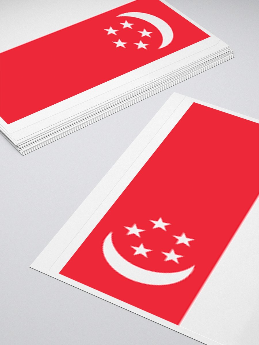 Singapore Flag Sticker - Durable Vinyl for Indoor Use - Multiple Sizes Available product image (12)