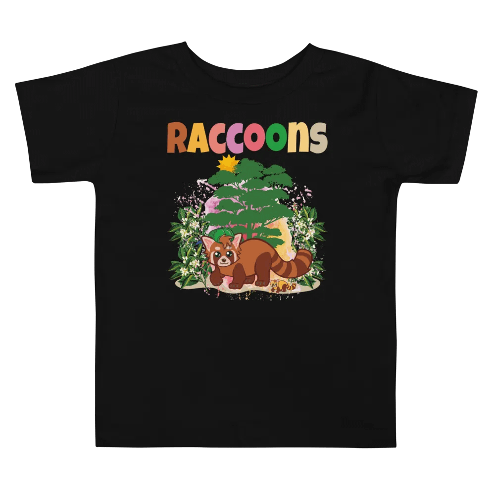 Raccoon Colorful Funny Cute Bella +Canvas Toddler T-Shirt – Funny Shirt, Best Gift for Kids product image (5)