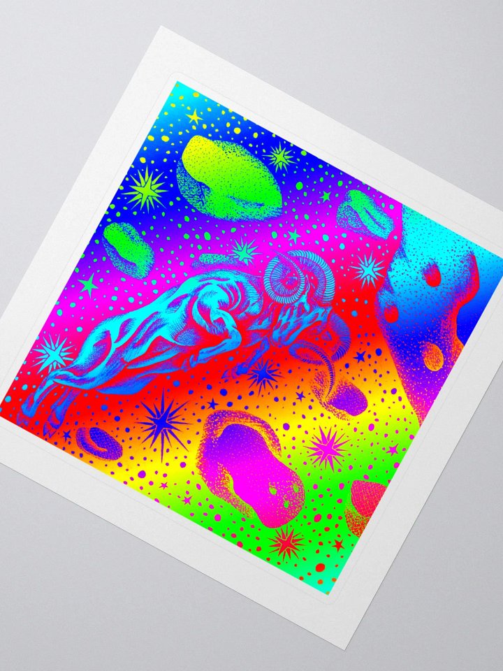 Limited Edition Full Rainbow Aries Zodiac Kiss Cut Stickers product image (2)