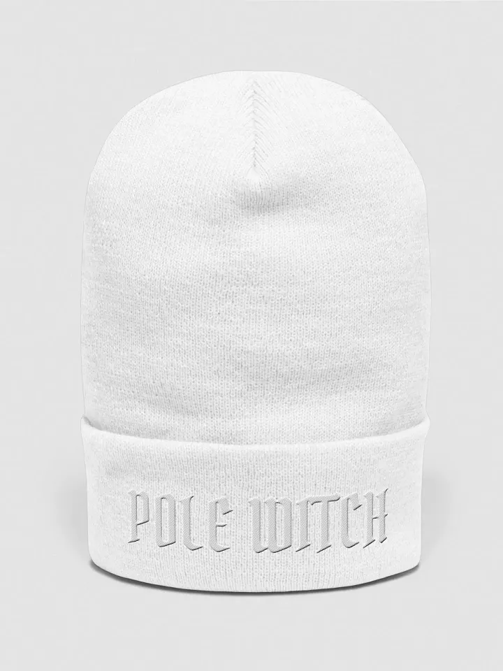 POLE WITCH Whiteout Embroidered Beanie product image (1)