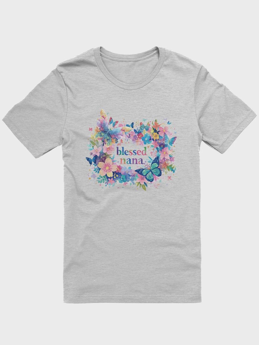 Blessed Nana Floral Wreath Elegant Grandmothers T-Shirt product image (2)