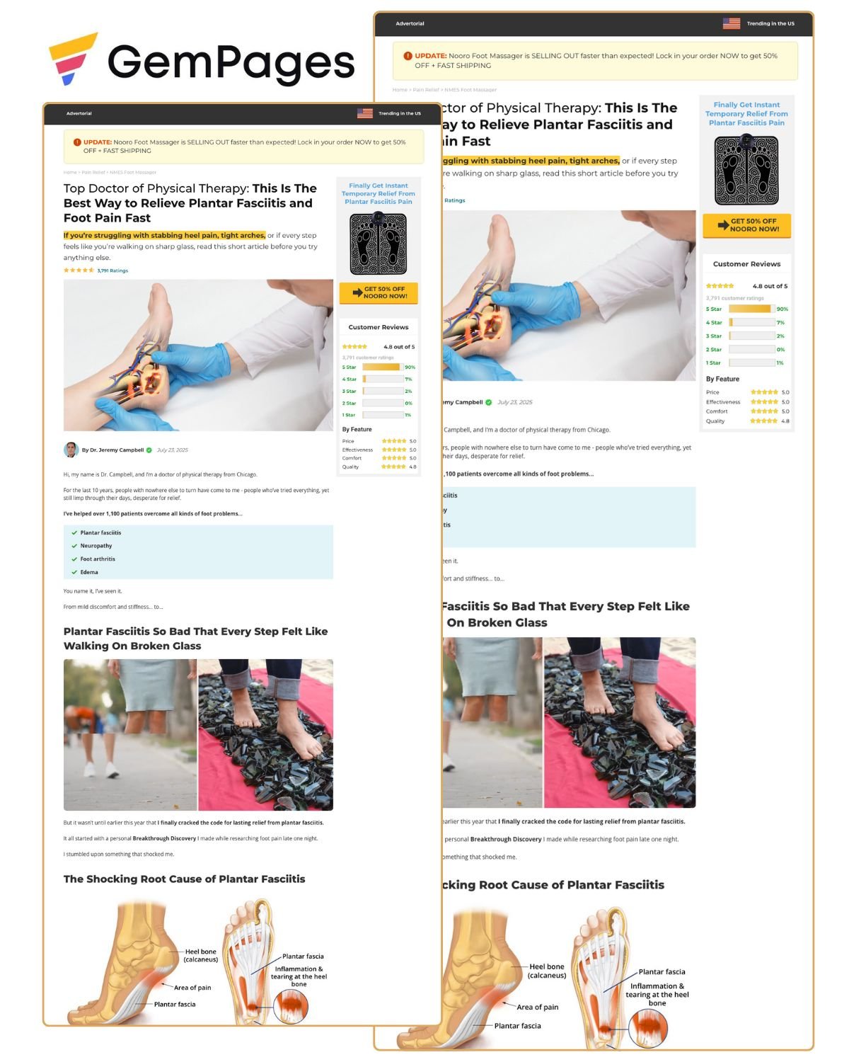 Nooro Foot Massager ADV | GemPages product image (1)