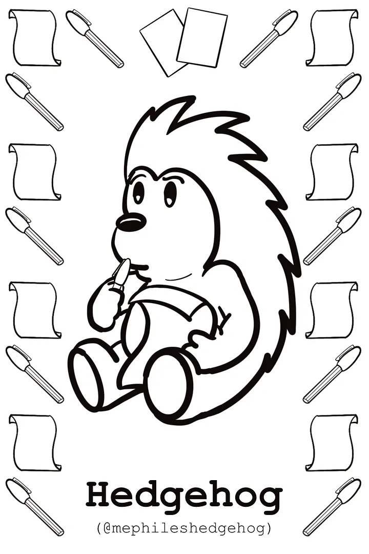 Hedgehog Colouring Page product image (1)