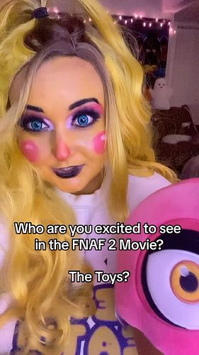 Who are you excited for? The Toy Animatronics or Withereds? #fnafmovie #fnaf2 #fnafcosplay #toychica #foxythepirate #fivenigh...