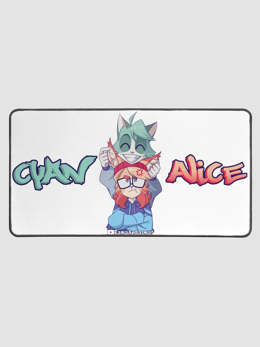 Cyan teasing Alice's Desk Mat product image (1)