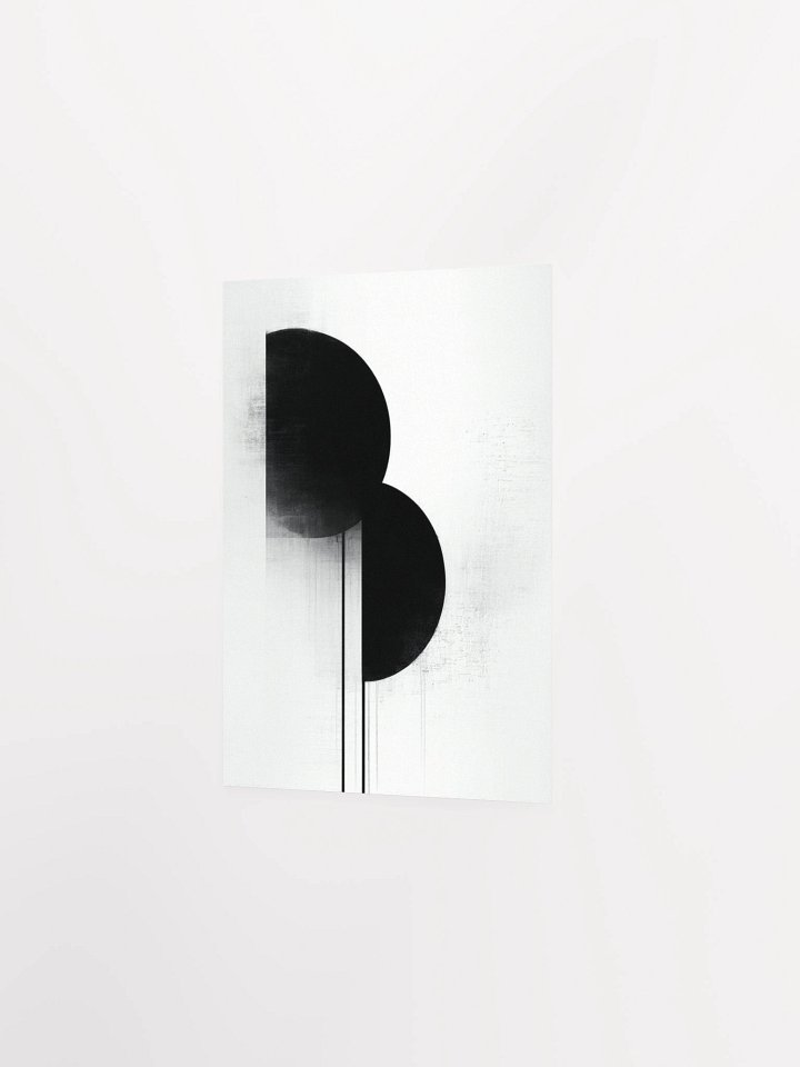 Eclipse of Contrast Poster | Black & White Abstract Minimalist Wall Art Print, Modern Monochrome Print product image (16)