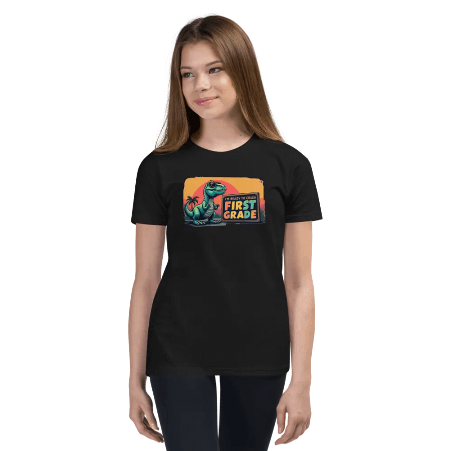 Dino Crush First Grade Youth T-Shirt product image (2)