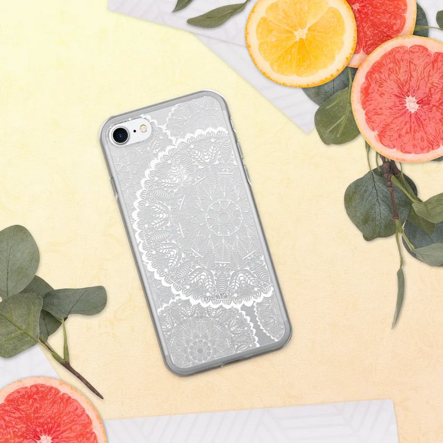 White Lace mandala Phone Case product image (4)