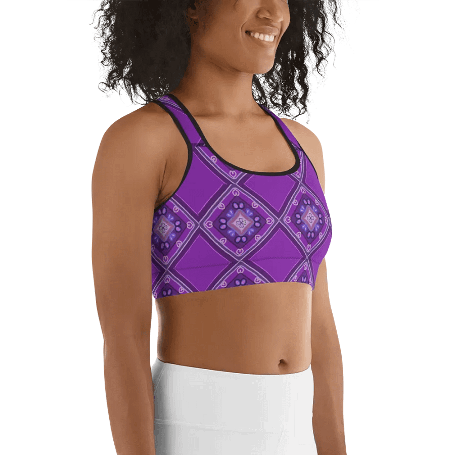 Purple Pattern Sports Bra product image (7)