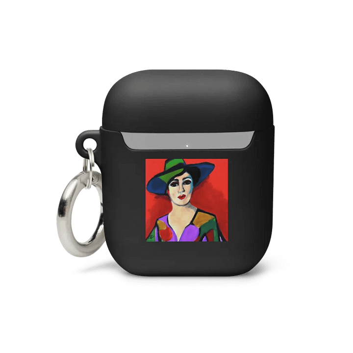 Donna with Hat Air Pods Case product image (1)