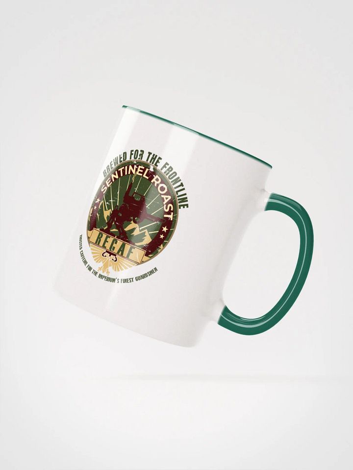 Sentinel Roast Recaff – Retro Warhammer 40K Astra Militarum Propaganda Poster Ceramic Mug product image (8)