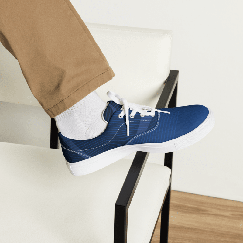 Urban Edge Symmetry Street: Men's Geometric Canvas Shoes product image (3)