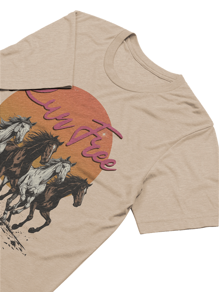 The "Run Free" Retro Horses Triblend T-shirt product image (19)