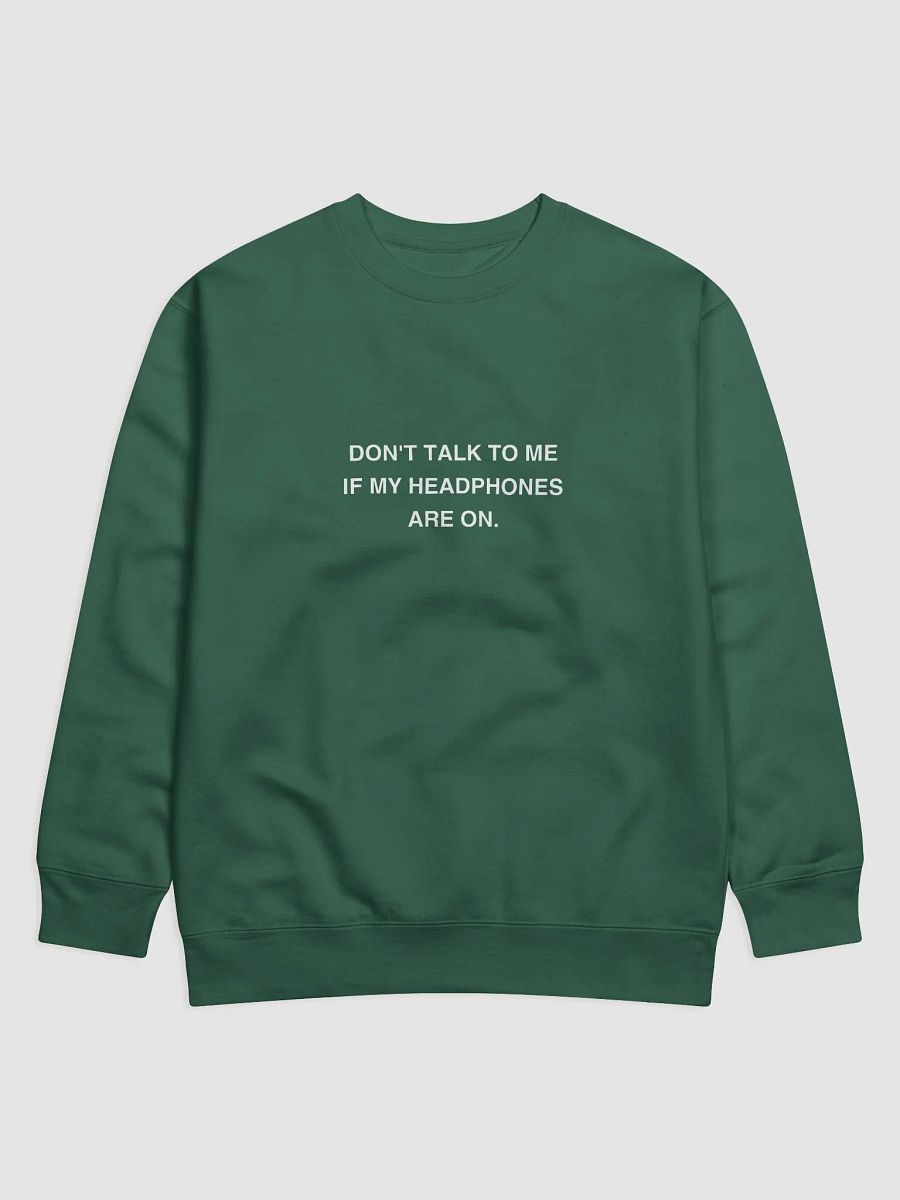 HEADPHONES ON printed cotton crewneck product image (2)