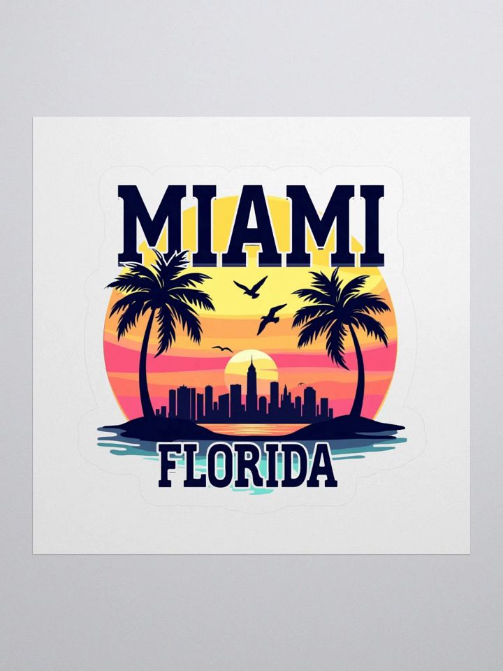 Miami Vibes Sunset Stickers product image (2)