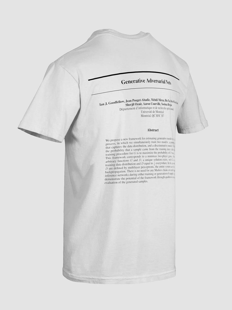 Generative Adversarial Nets T-Shirt product image (8)
