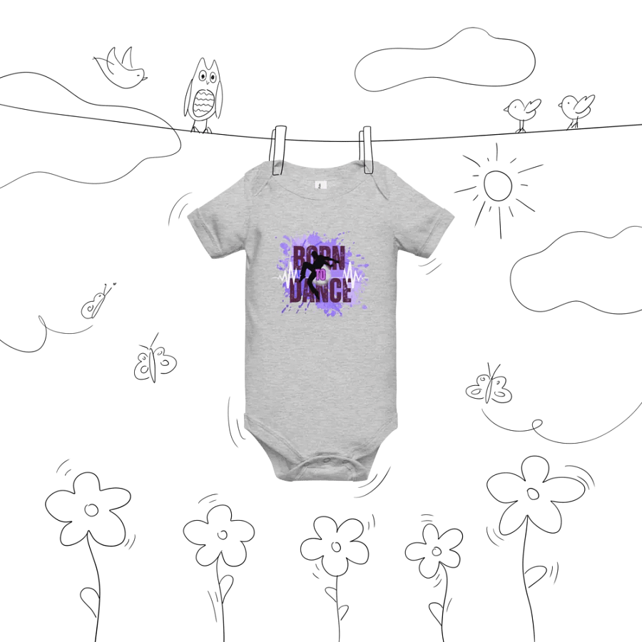 Born to Dance His Silhouette Baby Onesie product image (8)