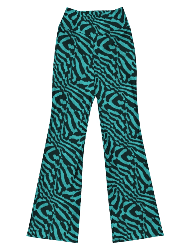 Teal Zebra Flare Leggings product image (1)