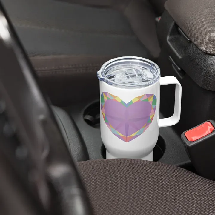Crystal Pride Heart Insulated Cup with Handle product image (2)