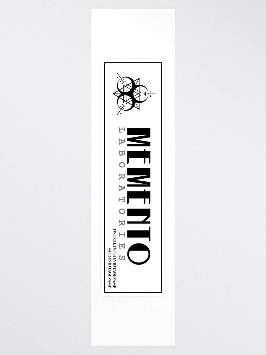 Memento Laboratories Logo [White] Bumper Sticker product image (3)