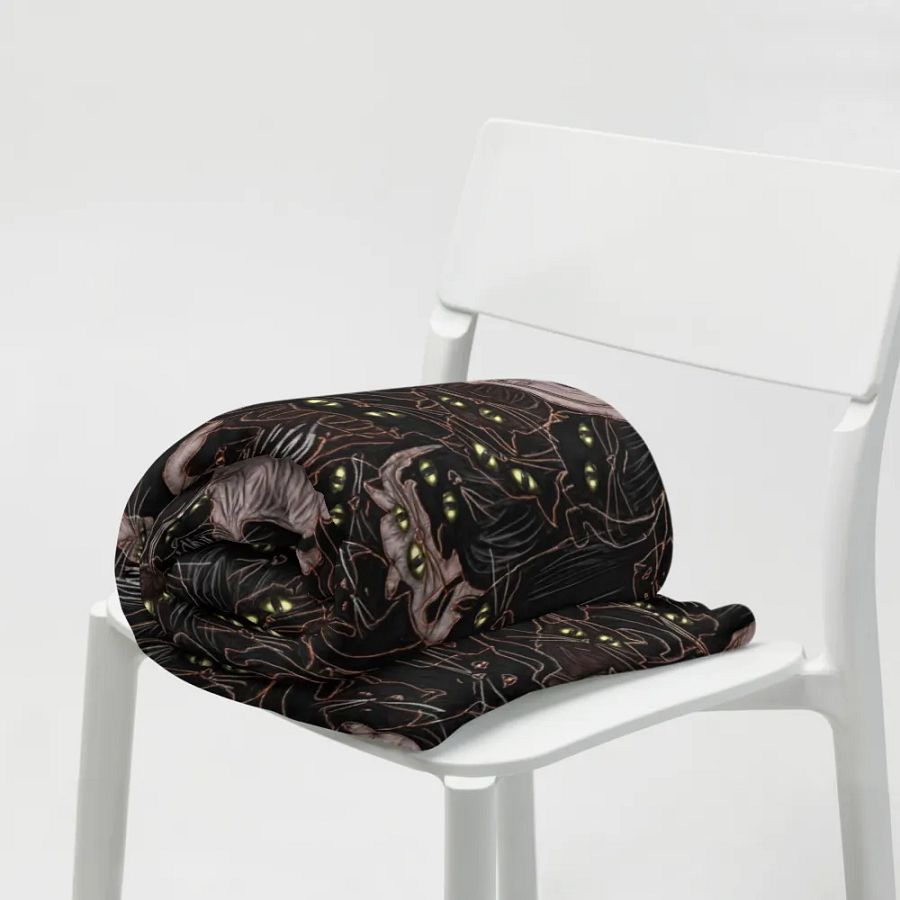 Black Cats Throw Blanket product image (19)