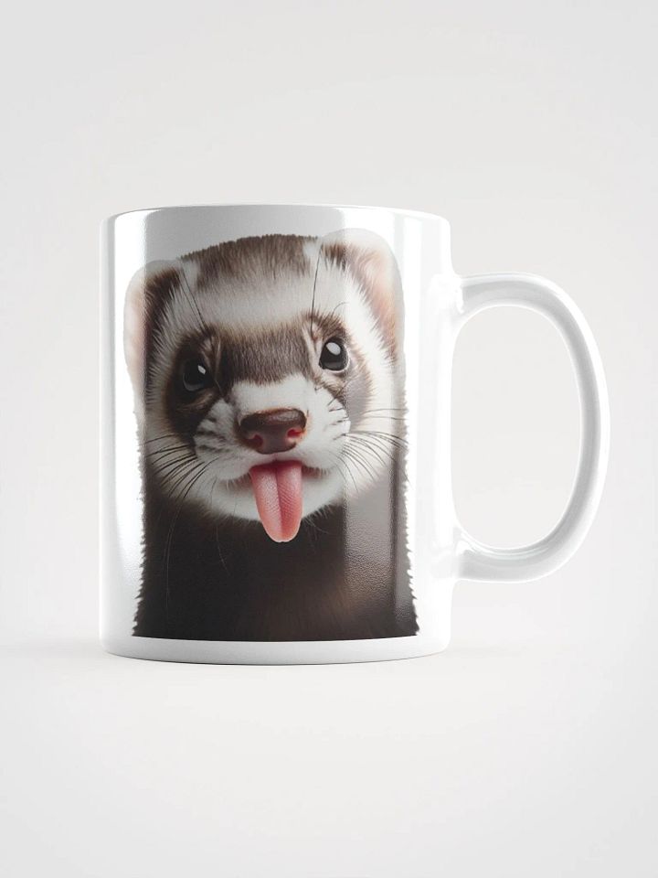 Rude Ferret #Humorous Glossy Mug - White product image (1)